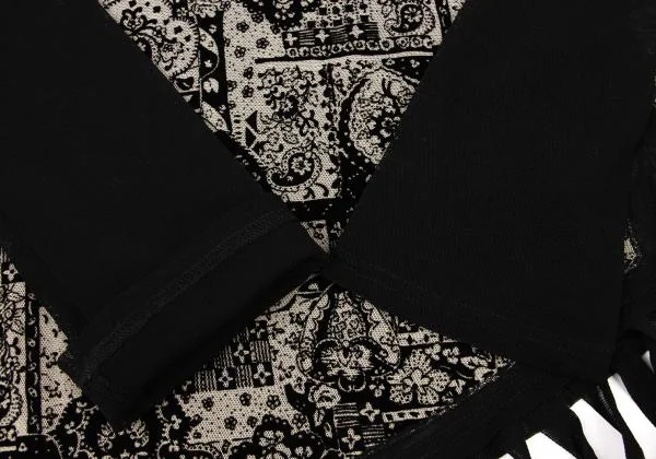 de la Vieux Flocked Print Mesh T Shirt K-148898_008