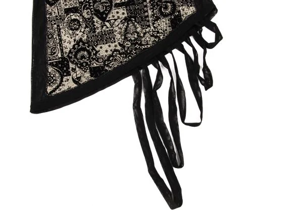 de la Vieux Flocked Print Mesh T Shirt K-148898_011
