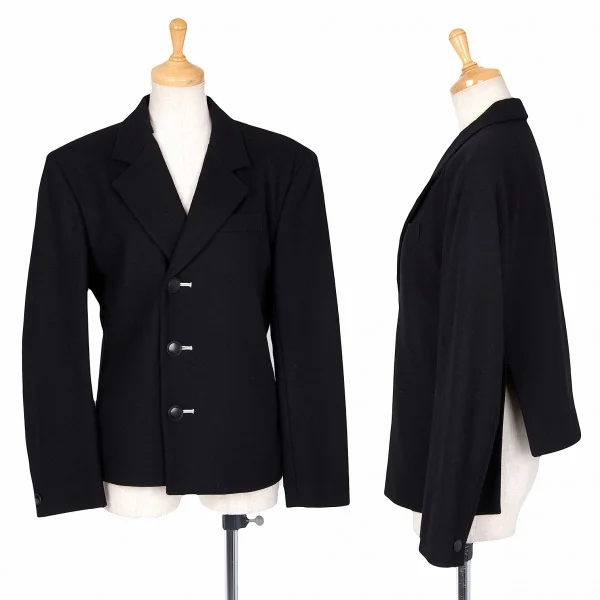 05aw Yohji Yamamoto femme ウールフラノジャケット ヨウジヤマモト ファム yohji yamamoto FEMME フラノダブル