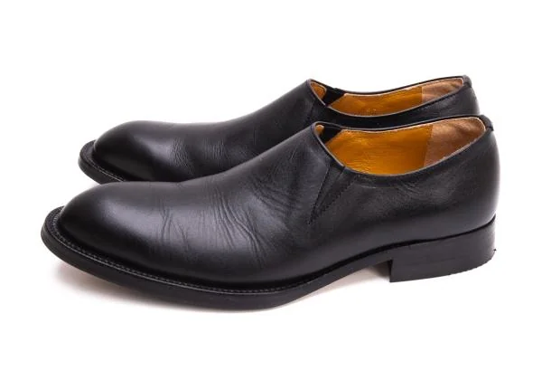 コムデギャルソンCOMME des GARCONS メタリックレザーラウンド