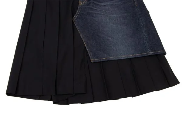 JUNYA WATANABE COMME des GARCONSdenim Pleated Docking Denim Skirt K-149005_008