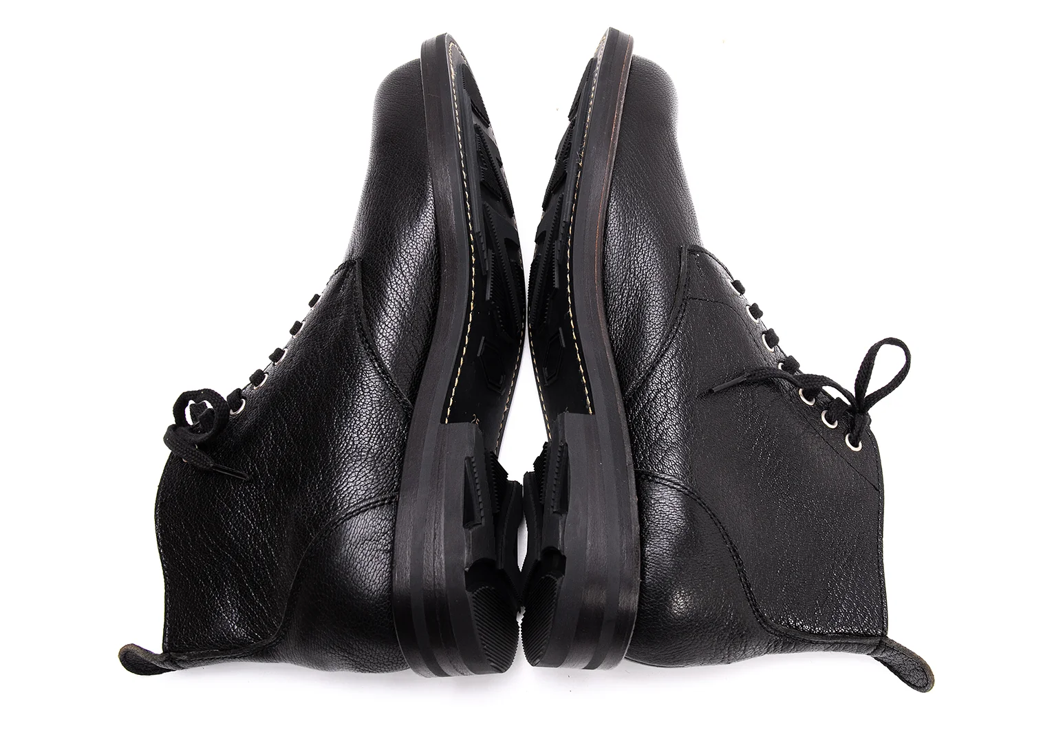 美品　希少　コムデギャルソン　26cm ブーツ　黒　レザー　レースアップ　ロゴ コムデギャルソン オムCOMME des GARCONS HOMME レースアップ