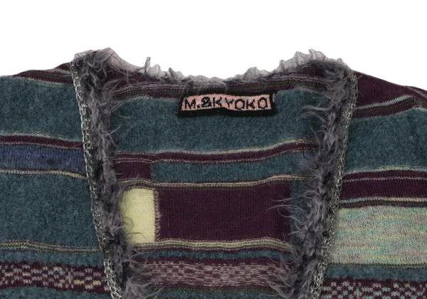 M.&KYOKO Wool Blend Cardigan Like V-neck Knit Sweater K-149076_004