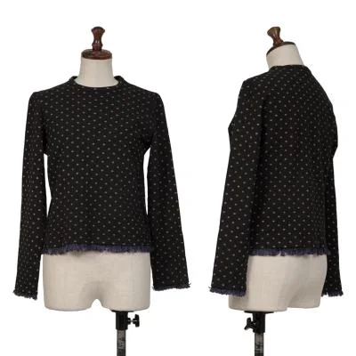 tricot COMME des GARCONS Frill Switching Dot Knit Top