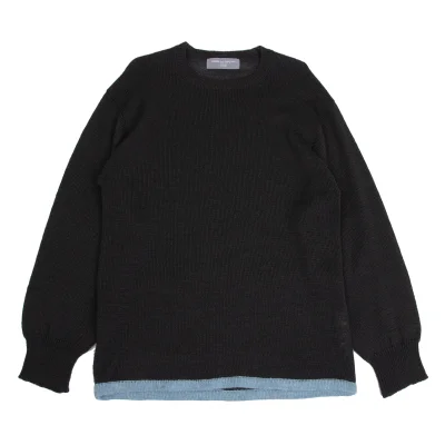 COMME des GARCONS HOMME Wool Acrylic Piping Hem Knit