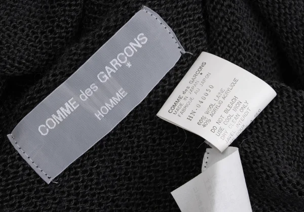 COMME des GARCONS HOMME Wool Acrylic Piping Hem Knit K-149113_017