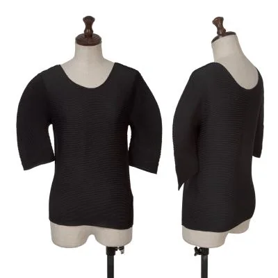 ISSEY MIYAKE me Stretch Pleated 3/4 Sleeve T Shirt