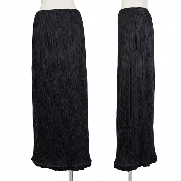 プリーツプリーズPLEATS PLEASE ネットレイヤードスカート 黒3