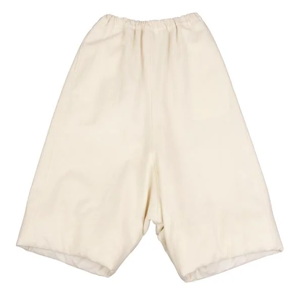 COMME des GARCONS Wool Padding Wide Dropped Crotch Pants Ivory XS K-149216_001