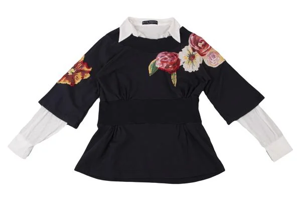 KEITA MARUYAMA Shirt Layered Floral Patch Top K-149236_002