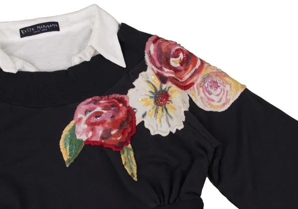 KEITA MARUYAMA Shirt Layered Floral Patch Top K-149236_005