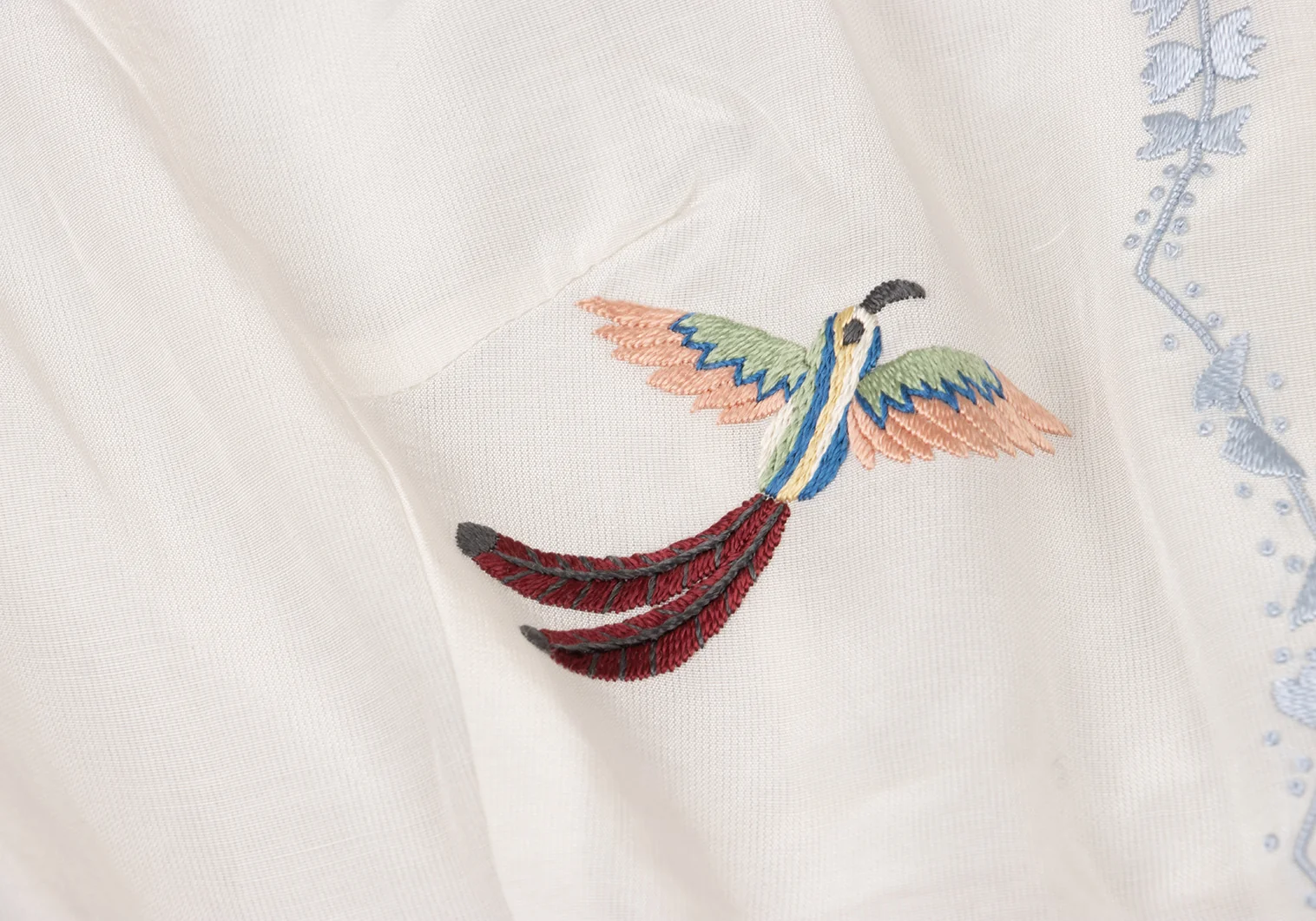 ケイタマルヤマKEITA MARUYAMA シルクコットンフラワー刺繍