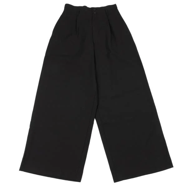 Yohji Yamamoto FEMME Wool Tuck Wide Pants Black S K-149262_001