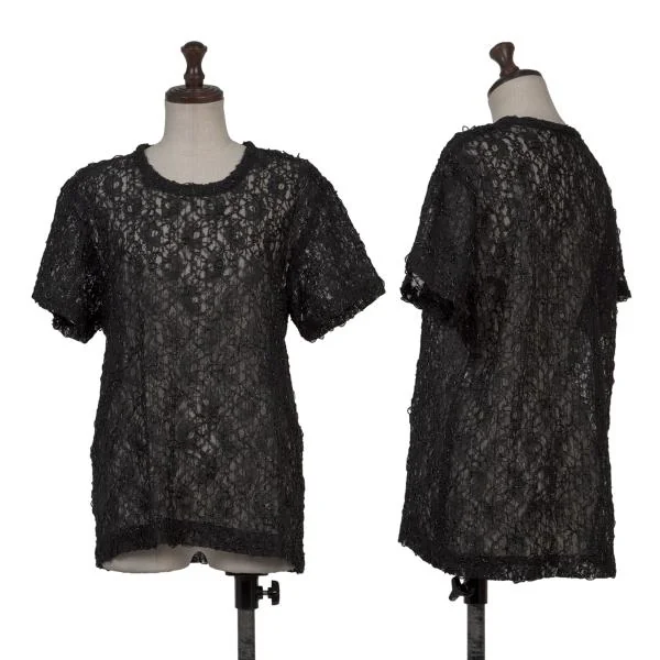 COMME des GARCONS Taped Lace T-shirt Black M K-149267_001