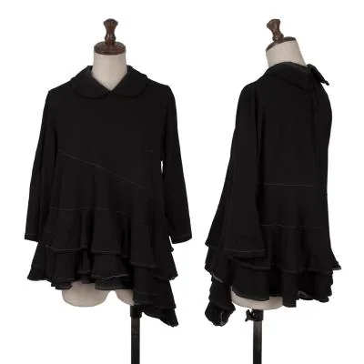 tricot COMME des GARCONS Hem Ruffle Round Collar 3/4 Sleeves