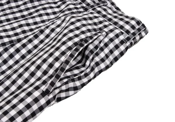 BLACK COMME des GARCONS Washed Check Dropped Crotch Pants K-149322_003
