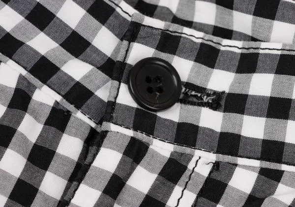 BLACK COMME des GARCONS Washed Check Dropped Crotch Pants K-149322_004