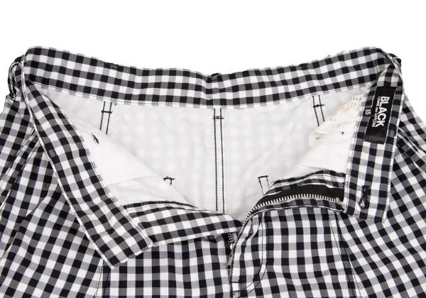 BLACK COMME des GARCONS Washed Check Dropped Crotch Pants K-149322_005