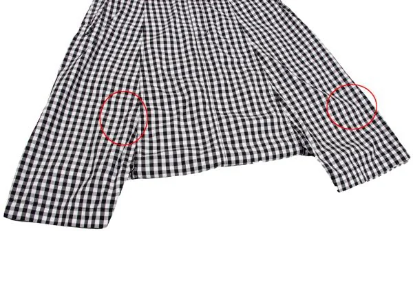 BLACK COMME des GARCONSエステルギンガムチェック サルエル COMME des GARCONS コムコム コムデギャルソンCOMME エステル