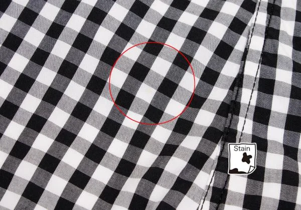 BLACK COMME des GARCONS Washed Check Dropped Crotch Pants K-149322_008
