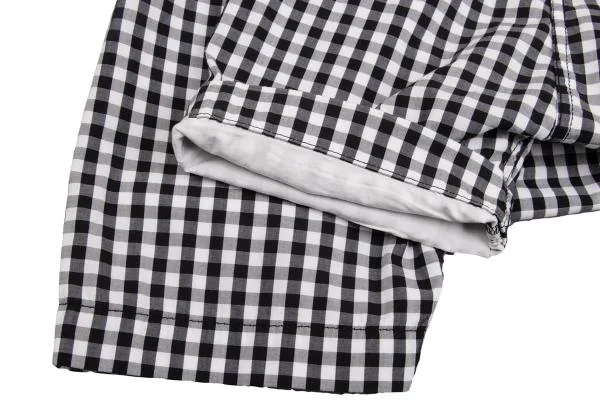 BLACK COMME des GARCONS Washed Check Dropped Crotch Pants K-149322_009