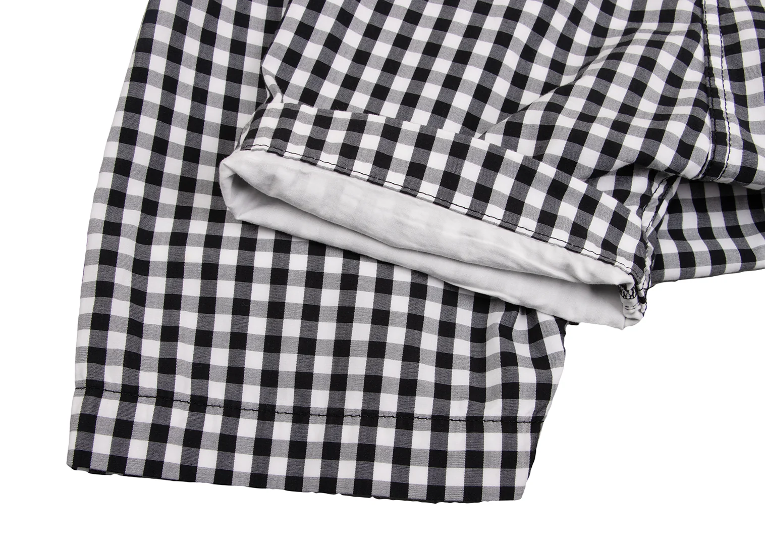 BLACK COMME des GARCONSエステルギンガムチェック サルエル ブラックコムデギャルソンBLACK COMME des GARCONS 製品洗い