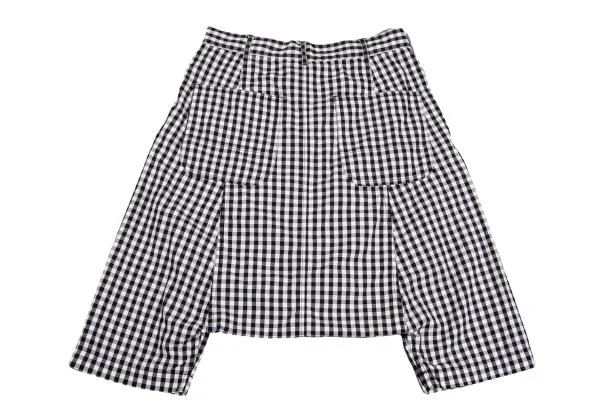 BLACK COMME des GARCONSエステルギンガムチェック サルエル ブラックコムデギャルソンBLACK COMME des GARCONS 製品洗い