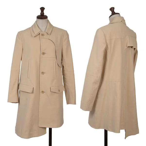 UNDERCOVER Mesh Lining Double Collar Coat Beige 1 K-149356_001