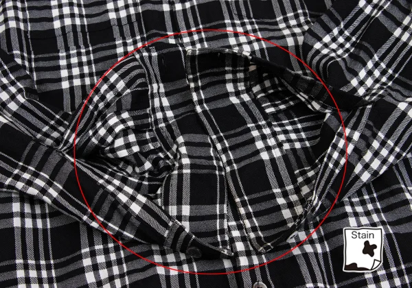 Y's Wool Rayon Check Long Sleeve Shirt K-149363_009