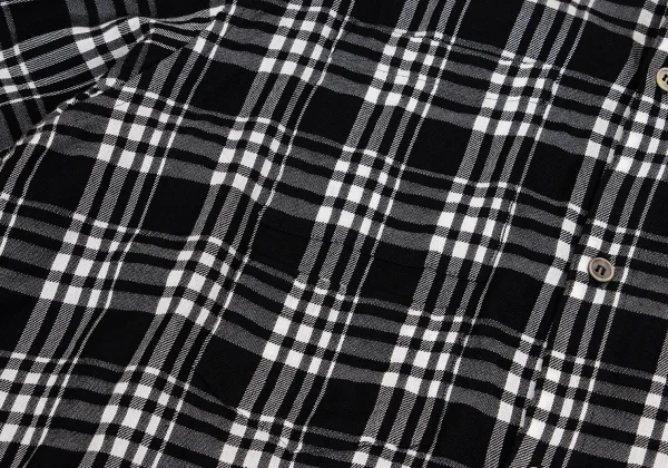 Y's Wool Rayon Check Long Sleeve Shirt K-149363_013
