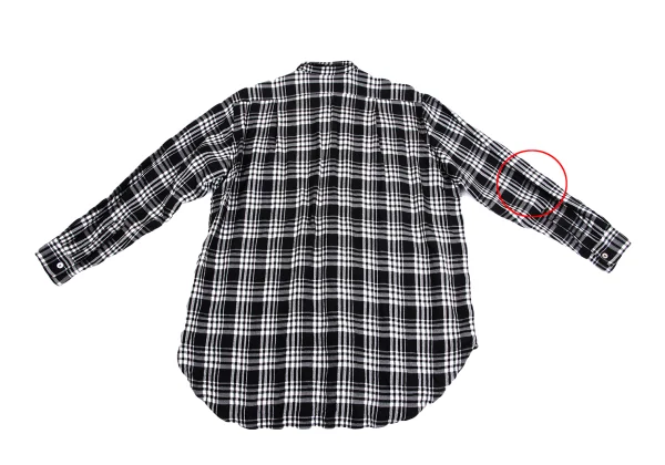 Y's Wool Rayon Check Long Sleeve Shirt K-149363_015