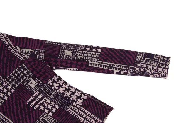 HIROKO BIS Multi-pattern Print Hight-neck Knit K-149456_005