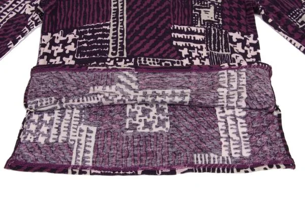 HIROKO BIS Multi-pattern Print Hight-neck Knit K-149456_008