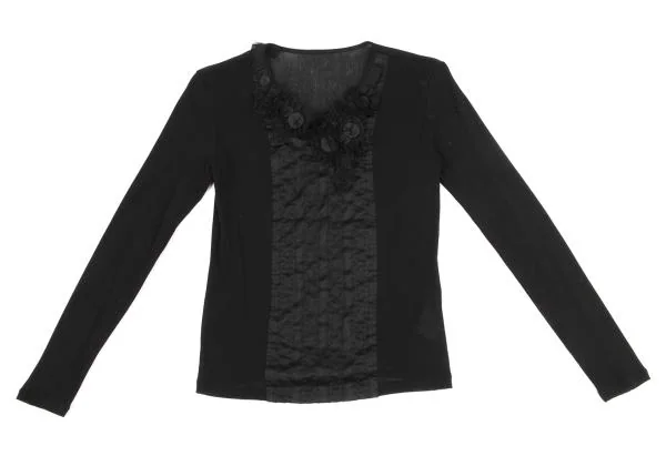 HIROKO BIS Flower Corsage Mesh T shirt K-149457_002