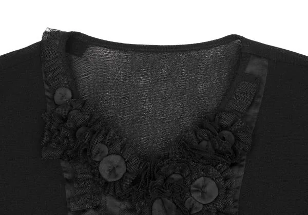 HIROKO BIS Flower Corsage Mesh T shirt K-149457_004