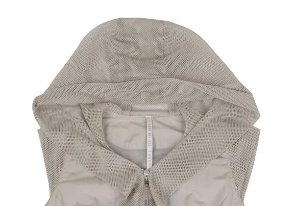 HIROKO KOSHINO TRUNK Mesh Switching Sleeveless Zip Hooded Jacket K-149459_004