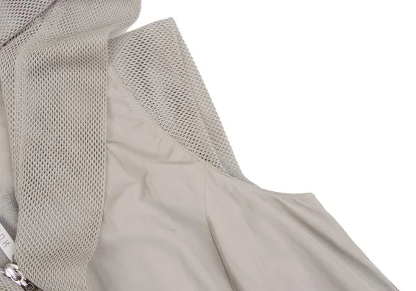 HIROKO KOSHINO TRUNK Mesh Switching Sleeveless Zip Hooded Jacket K-149459_007