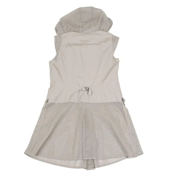 HIROKO KOSHINO TRUNK Mesh Switching Sleeveless Zip Hooded Jacket K-149459_013