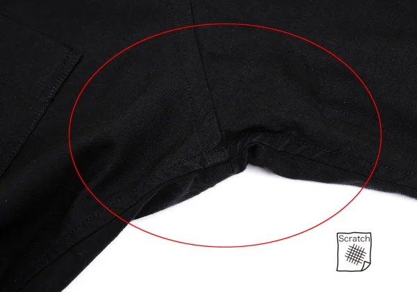 ヨウジヤマモト プールオムYohji Yamamoto POUR HOMME レーヨン混カラートリムシャツ 黒白3 K-149495_003