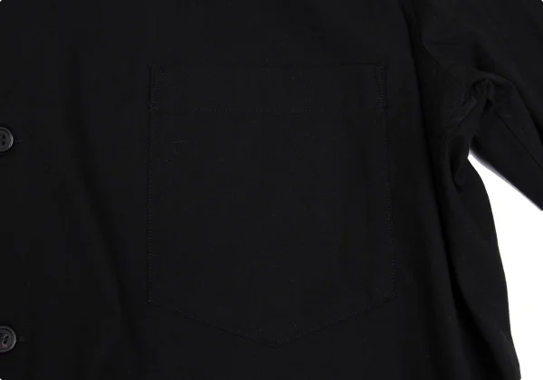 ヨウジヤマモト プールオムYohji Yamamoto POUR HOMME レーヨン混カラートリムシャツ 黒白3 K-149495_008