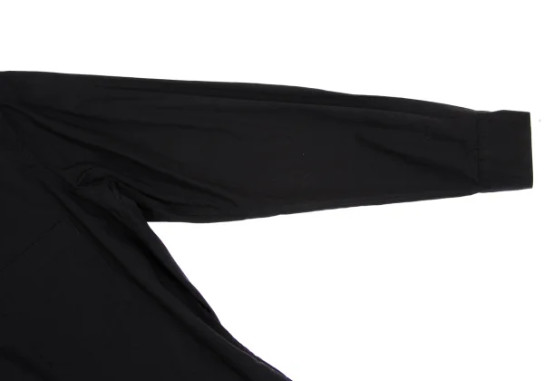 ヨウジヤマモト プールオムYohji Yamamoto POUR HOMME レーヨン混カラートリムシャツ 黒白3 K-149495_009