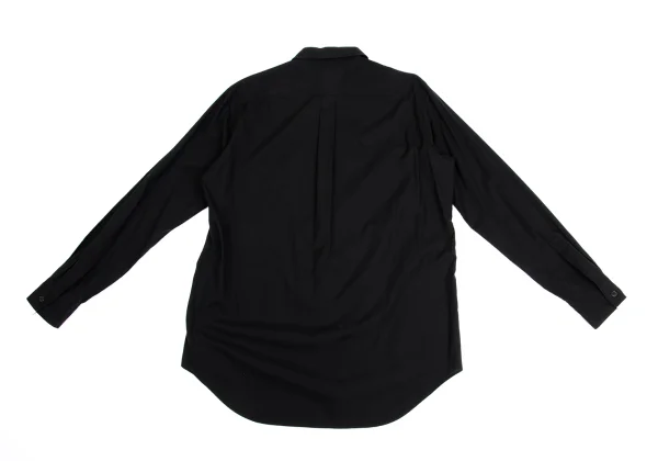 ヨウジヤマモト プールオムYohji Yamamoto POUR HOMME レーヨン混カラートリムシャツ 黒白3 K-149495_015