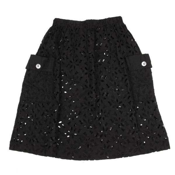 tricot COMME des GARCONS Embroidered Lace Side Pocket Skirt K-149571_002