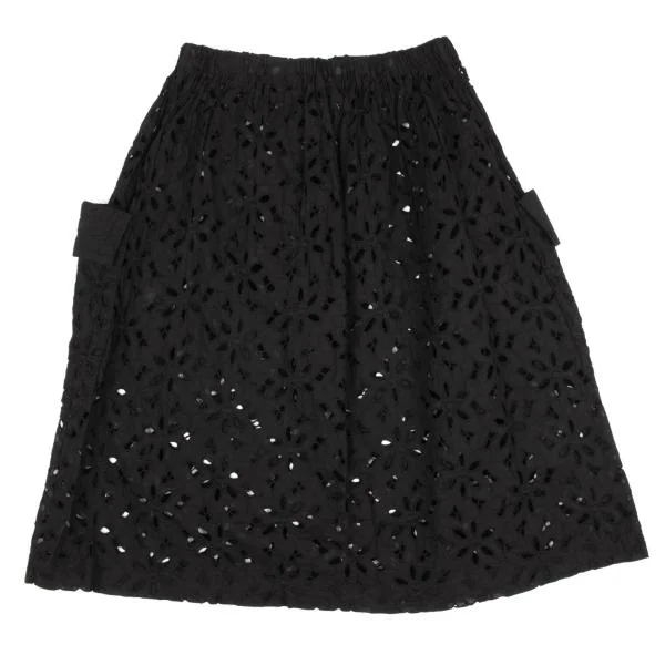 tricot COMME des GARCONS Embroidered Lace Side Pocket Skirt K-149571_010