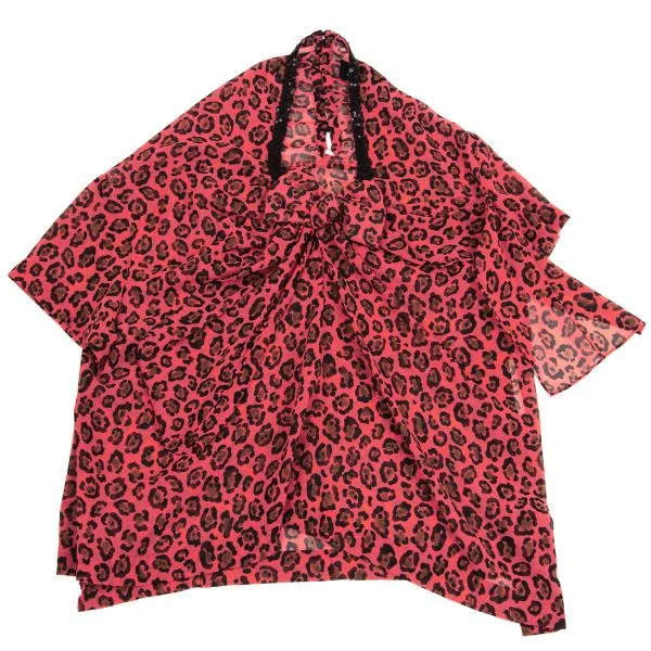 tricot COMME des GARCONS Leopard Printed Ribbon Neck Blouse K-149609_002