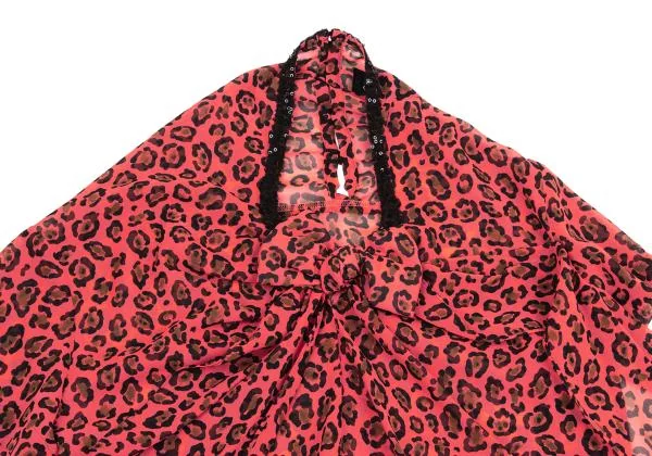 tricot COMME des GARCONS Leopard Printed Ribbon Neck Blouse K-149609_003