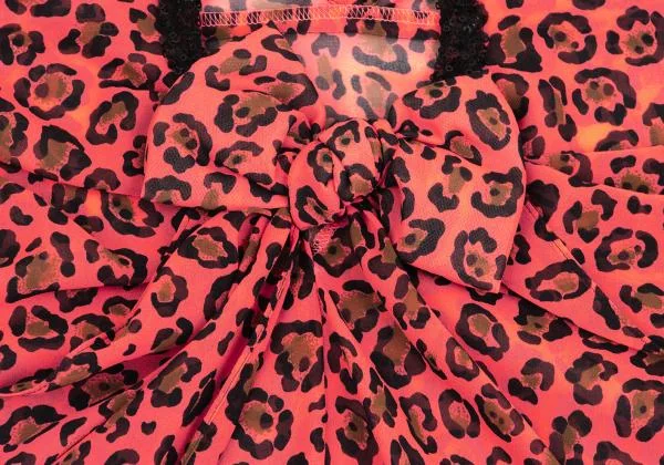 tricot COMME des GARCONS Leopard Printed Ribbon Neck Blouse K-149609_004