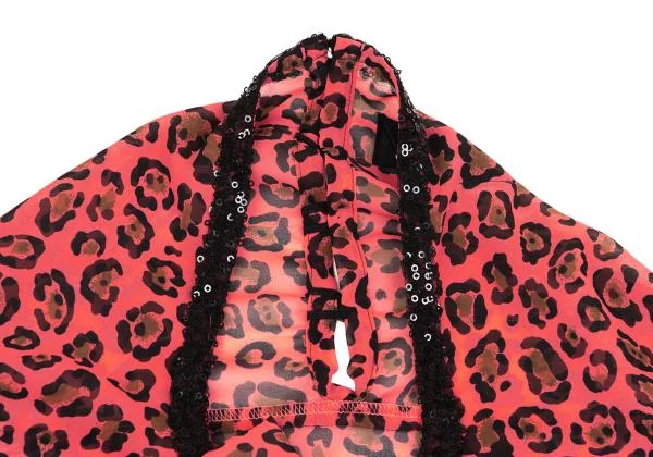 tricot COMME des GARCONS Leopard Printed Ribbon Neck Blouse K-149609_005