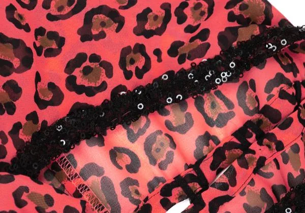 tricot COMME des GARCONS Leopard Printed Ribbon Neck Blouse K-149609_006