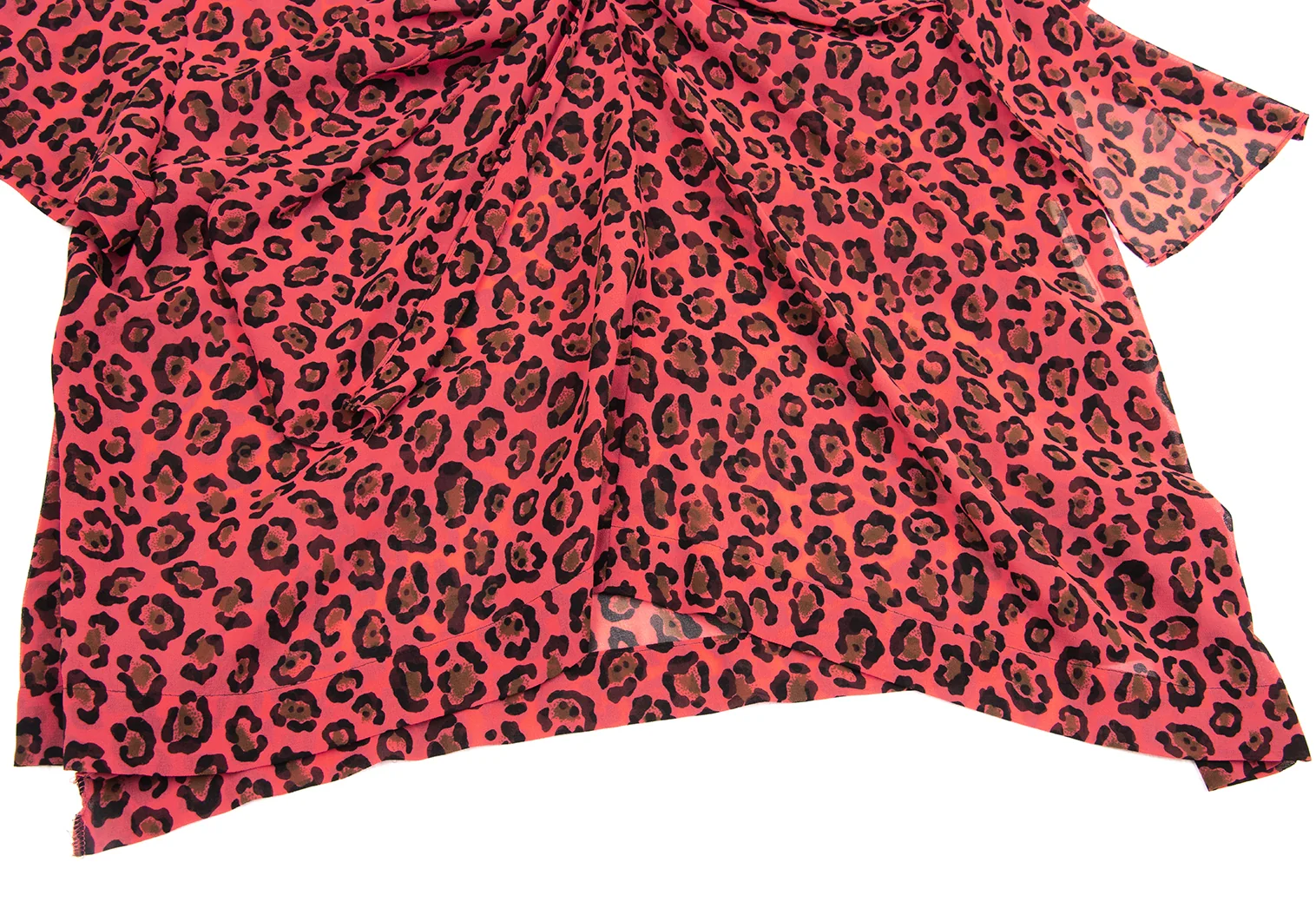 トリココムデギャルソンtricot COMME des GARCONS レオパードプリントリボンネックブラウス ピンク黒他M位 【レディース】 トリココムデギャルソンtricot COMME des GARCONS レオパード